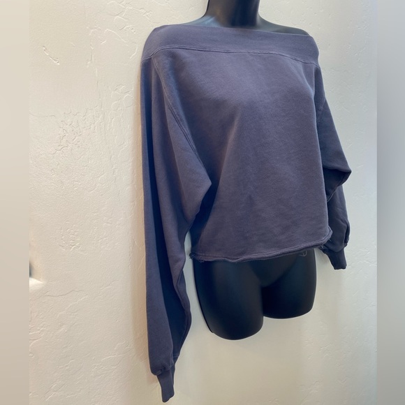 NWT Free People Bri Pullover/Poppyseed Sweatshirt Size XS - Picture 8 of 12